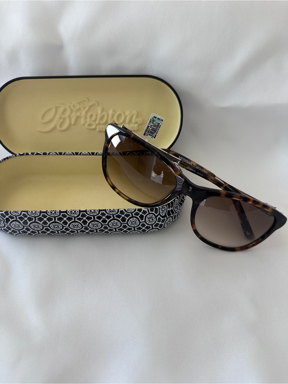 Brighton Tortoiseshell Brown Sunglasses with Crystal Accent